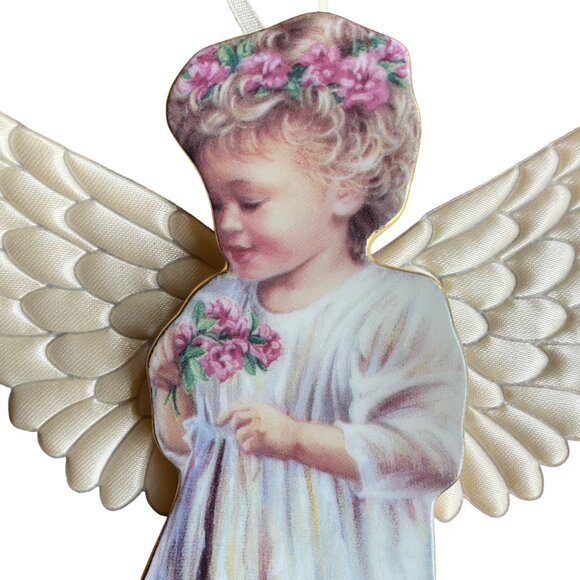 Heavens Little Angels Bradford Exchange Porcelain Ornaments Set Of 3 - Picture 12 of 16